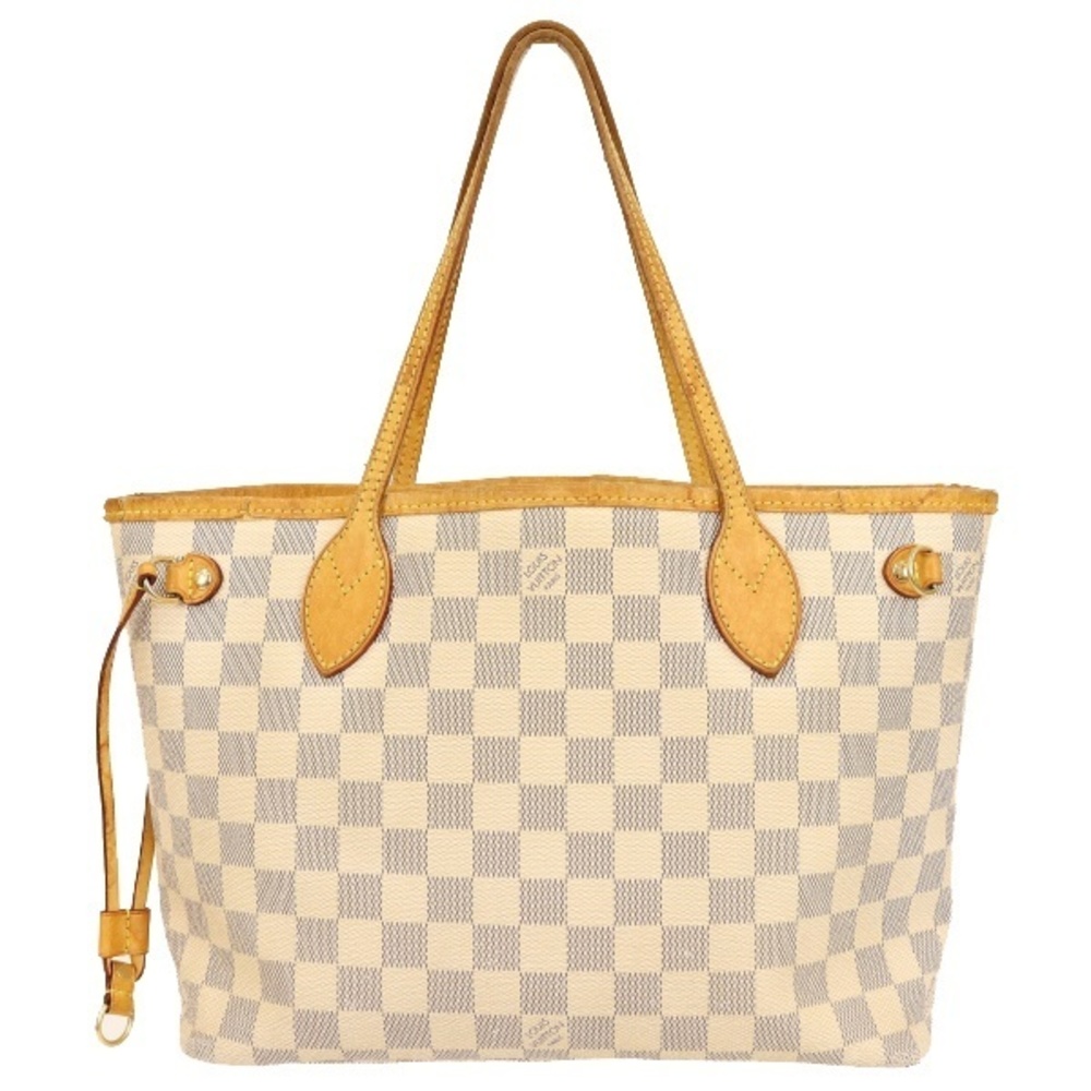 Louis Vuitton Neverfull PM Damier Azur Shoulder Bag Tote Bag